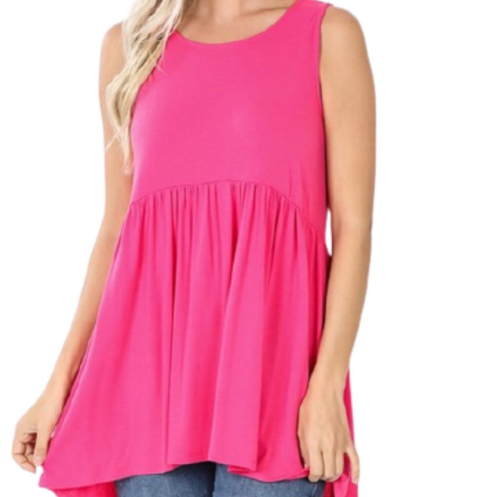 ZENANA Premium Soft Stretch Jersey Sleeveless Top - Picture 1 of 5